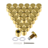 Povxlum 24 Pcs 3/4 inch x 1inch Stainless Steel Standoff Screws, Wall Sign Standoff Mounting Hardware Advertising Glass Standoff